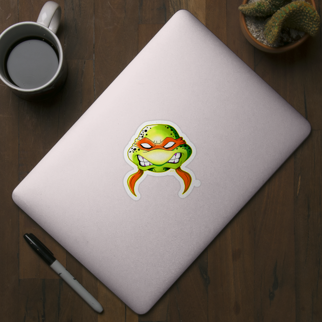 Angry Orange Ninja Turtle Mikie by nicitadesigns